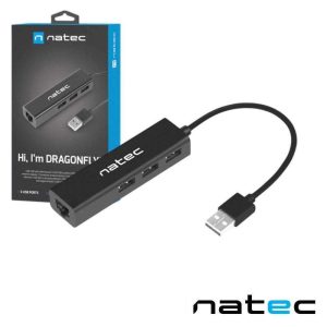 Hub USB-A C/ 3x USB 2.0 / 1x RJ45 480Mbps NATEC - (NHU-1413)