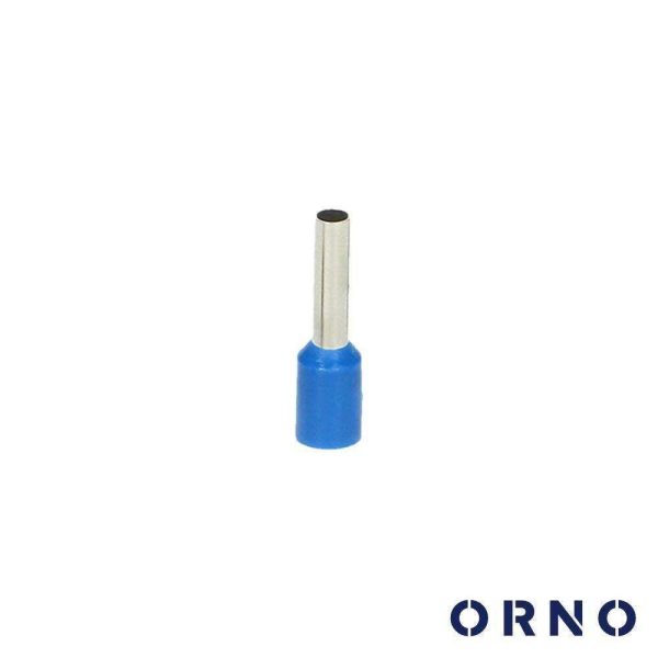 Terminal Ponteira Isolado 0.7mm 100x Azul ORNO - (OR-KK-8100/0.7/8)
