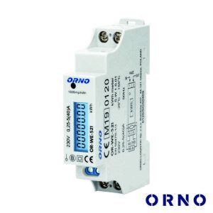 Contador de Energia 230V/40A 1 Módulo P/ Calha Din ORNO - (OR-WE-521)