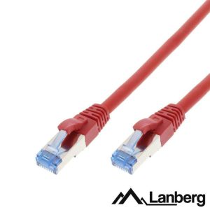 Cabo De Rede S/FTP CAT6A LSZH 0.5m Vermelho LANBERG - (PCF6A-10CC-0050-R)