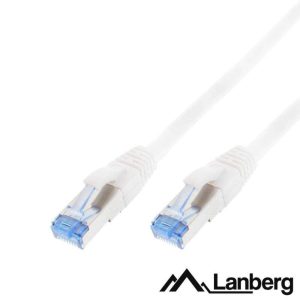 Cabo De Rede S/FTP CAT6A LSZH CAT6A 0.5m Branco LANBERG - (PCF6A-10CC-0050-W)
