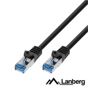 Cabo De Rede S/FTP CAT6A LSZH 1.5m Preto LANBERG - (PCF6A-10CC-0150-BK)