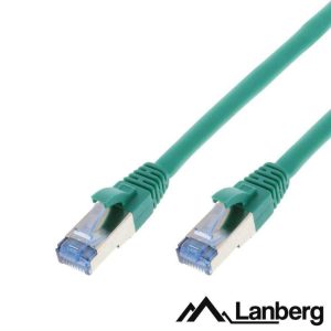 Cabo De Rede S/FTP CAT6A LSZH 10m Verde LANBERG - (PCF6A-10CC-1000-G)
