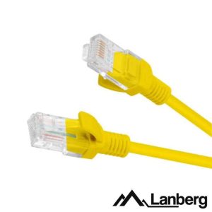 Cabo De Rede U/UTP CAT5E 1m Amarelo LANBERG - (PCU5-10CC-0100-Y)
