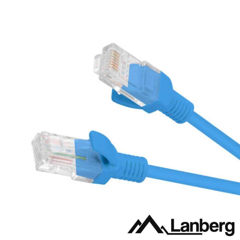 Cabo De Rede U/UTP CAT5E 2m Azul LANBERG - (PCU5-10CC-0200-B)
