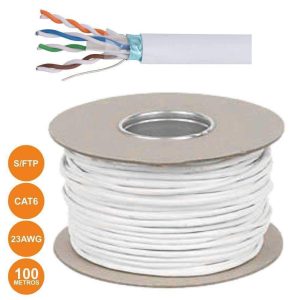Cabo De Rede S/FTP CAT6 Flexivel 100m Cinzento - (PKFTP6E100)