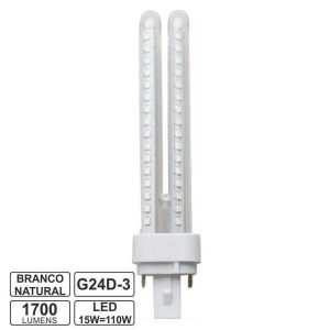 Lâmpada LED G24 15W 4000K 1700lm - (PLCL15NW(A))