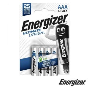 Pilha Lítio AAA 1.5V 4x Ultimate Lithium ENERGIZER - (PLE-LR03/4)