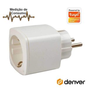 Ficha Elétrica Adaptadora 1x Schuko Inteligente WiFi DENVER - (SHP-102)