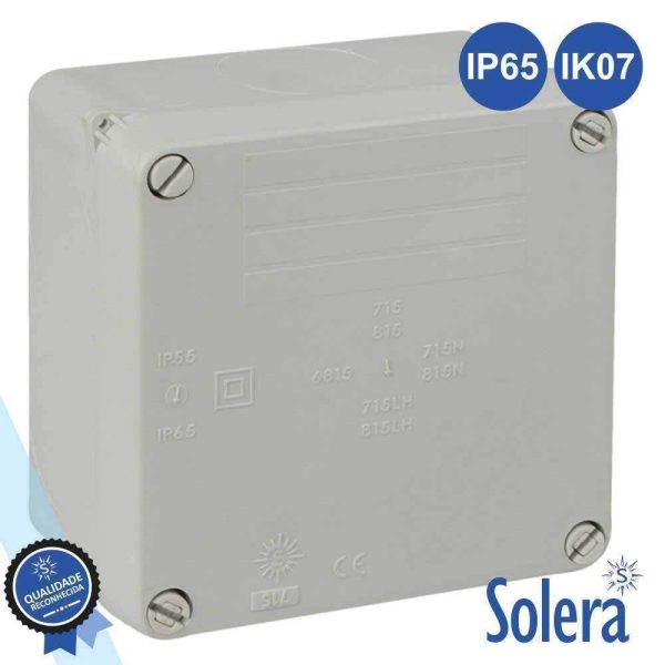 Caixa De Derivação Estanque 100x100x55mm IP65 IK07 SOLERA - (SLR-815)