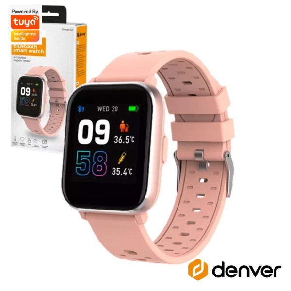 SmartWatch P/ Android iOS Rosa TUYA DENVER - (SW-164ROSE)