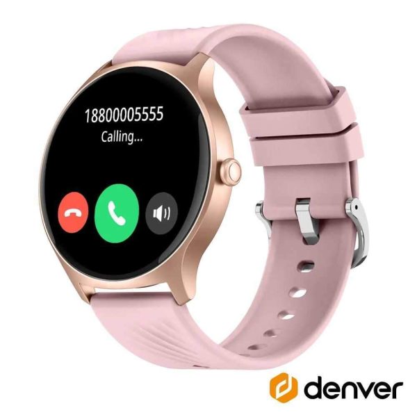 SmartWatch AMOLED P/ Android e iOS Rosa IP67 DENVER - (SWC-387RO)