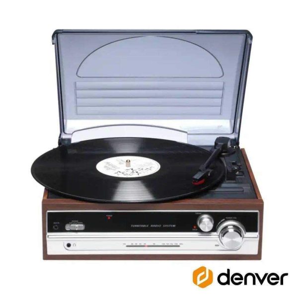 Gira-Discos 33/45/78RPM Vintage AUX/FM DENVER - (VPR-190MK3)