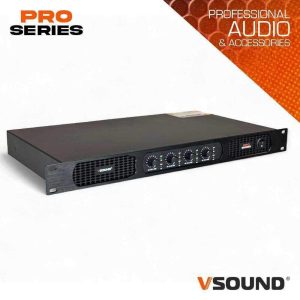Amplificador Áudio 19" 4x1000W 4 Canais Pro Series VSOUND - (VSDAMP4000)