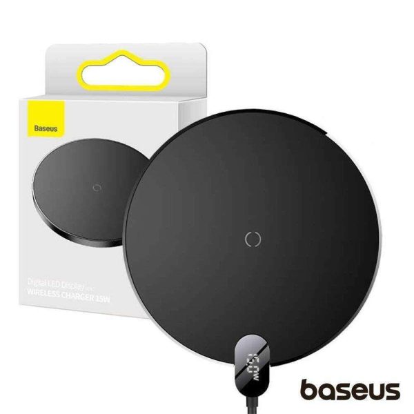 Carregador Por Indução Preto QI 15W BASEUS - (CCED000001)
