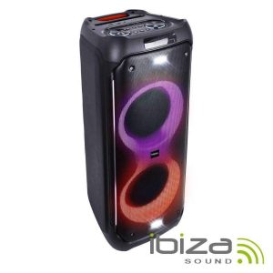 Coluna Amplificada 2x10" 1200W USB/SD/AUX/BT LED TWS IBIZA - (COLUMBA1200)