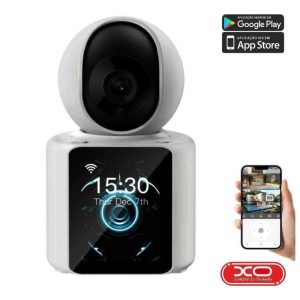 Câmara Vigilância IP C/ Display 1080p WiFi XO - (CR03)