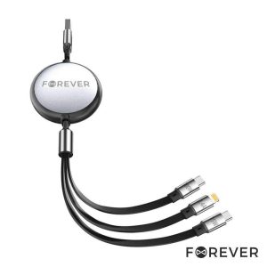 Cabo USB-A Macho P/ Lightning/ 2x USB-C 100W 1.2m - (CUSB-3IN1/EXT)