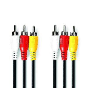 Cabo 3-RCA Macho / 3-RCA Macho 1.5m - (CVGL24300BK15)