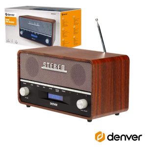 Rádio Bluetooth AM/FMppl/Aux/Mp3 Vintage DENVER - (DAB-36)