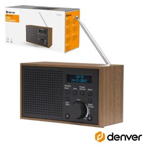 Rádio Portátil C/ Despertador 2W FM DENVER - (DAB-46 DARK GREY)