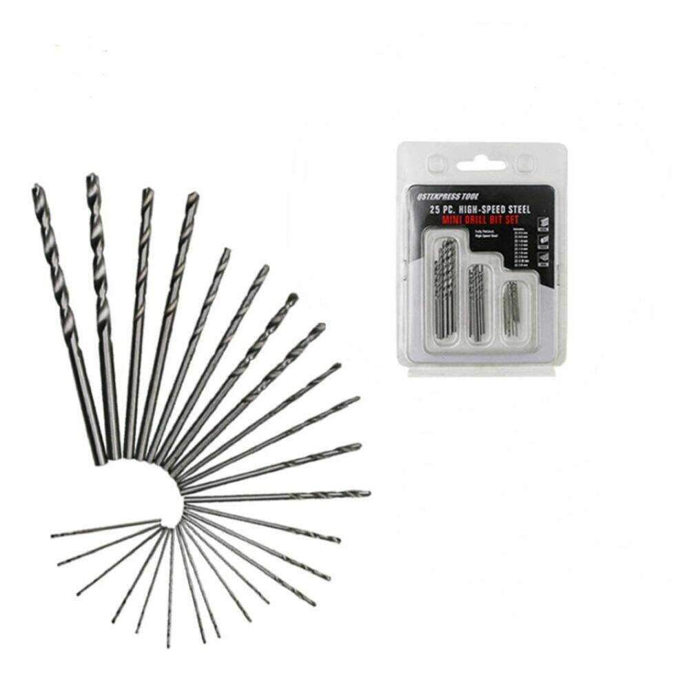 Conjunto De 25 Brocas HSS de Precisão Ø0.5mm A Ø3.0mm - (DRILLSET8)