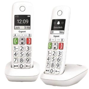 Conjunto 2 Telefones S/ Fios E290 Branco Gigaset - (E290W-DUO)