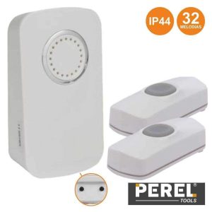 Campainha S/ Fios 2 transmissores C/ 1 receptor portátil - (EDMTW)