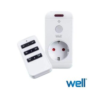 Tomada Elétrica C/ Comando S/ Fios 3680W 433Mhz WELL - (ELAD-SH11/RC-WL)