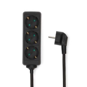 Extensão Elétrica 3x Schuko 1.5m NEDIS - (ESOC315F1BK)