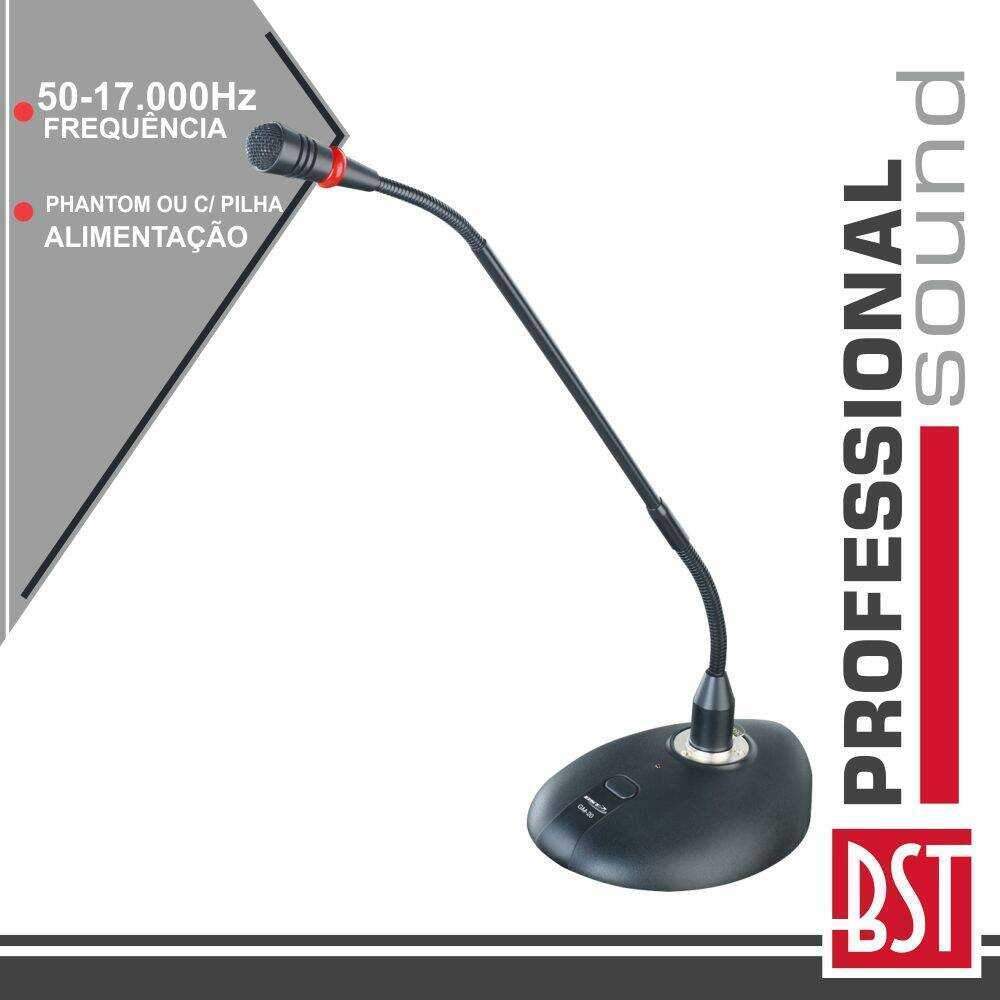 Microfone Condensador Pescoço Cisne 15" Botão BST - (GM20)