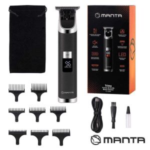 Máquina Cortar Cabelo / Aparador C/ 8 Pentes MANTA - (HT-02BK)