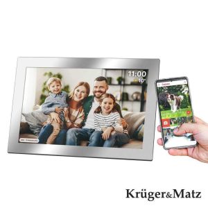 Moldura Digital Metálica FRAMEO Wi-Fi 10.1" KRUGER MATZ - (KM1101)