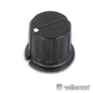 Botão P/ Potenciómetro Preto C/ Ponto Branco 24.5x6mmm - (KN246BP)