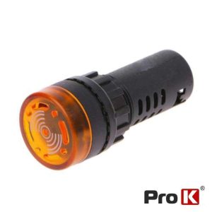 Luz Piloto Redondo De Painel 29mm 230V C/ Besouro Laranja - (LPR220BOR)