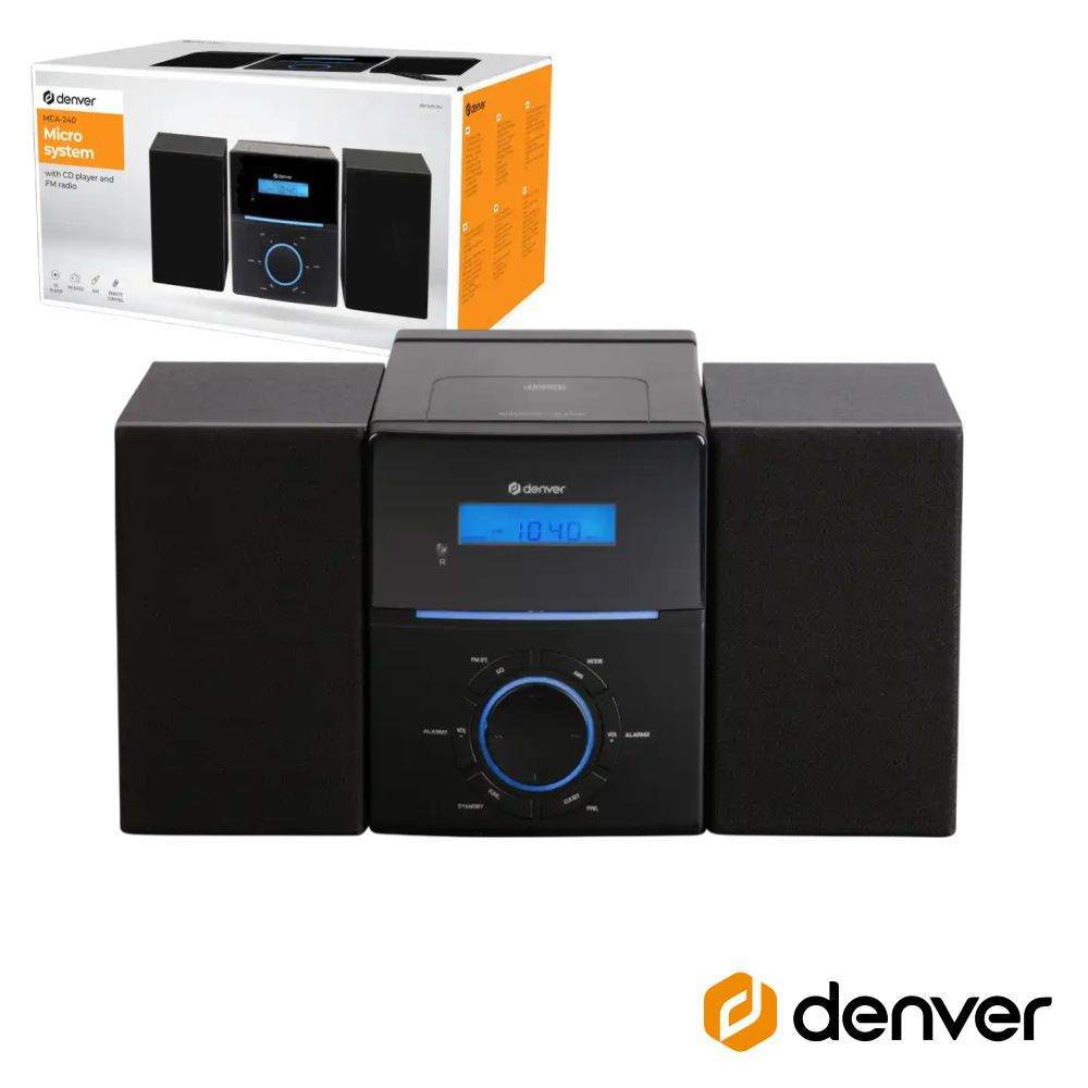 Sistema Som 2.0 C/ Visor LCD FM/CD/AUX 2x20W DENVER - (MCA-240)