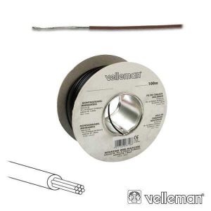 Cabo Multifilar Castanho 0.20mm Rolo 100m VELLEMAN - (MOWBR)