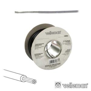 Cabo Multifilar Cinzento 0.20mm Rolo 100m VELLEMAN - (MOWGR)