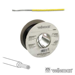 Cabo Multifilar Amarelo 0.20mm Rolo 100m VELLEMAN - (MOWY)