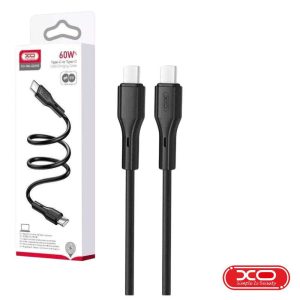 Cabo USB-C Macho / USB-C Macho PD 60W 1m Preto XO - (NB-Q231B-BK)