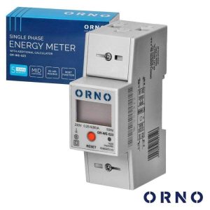 Contador De Energia 230V/80A 2 Módulos P/ Calha Din ORNO - (OR-WE-523)