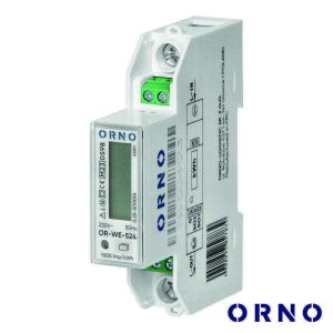 Contador de Energia 230V/100A 1 Módulo P/ Calha Din ORNO - (OR-WE-524)