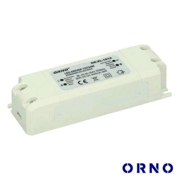 Fonte De Alimentação Fixa 2A 24W 12V ORNO - (OR-ZL-1614)