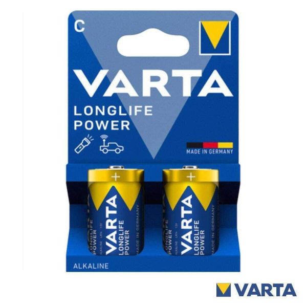 Pilha Alcalina LR14/C 1.5V 2x Longlife Power VARTA - (PAV-LR14/2B)