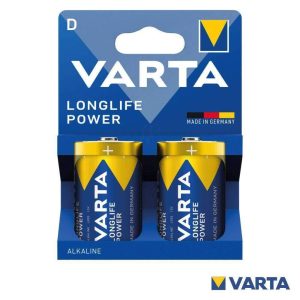 Pilha Alcalina LR20/D 1.5v 2x Longlife Power VARTA - (PAV-LR20/2B)