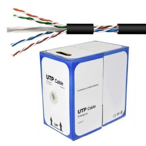 Cabo De Rede U/UTP CAT6 Rígido 305m Exterior Preto - (PKUTP6E305E)