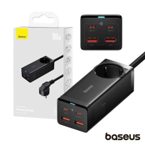 Estação de Carregamento GaN3 Schuko 2x USB-A 2x USB-C 100W - (PSZM000401)