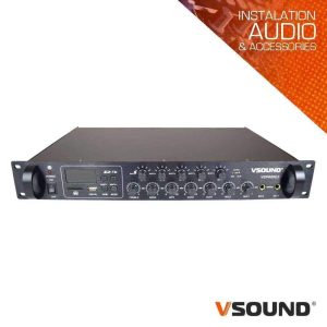 Amplificador PA 220V 160W 5 Zonas 100V MP3/USB/SD/BT VSOUND - (VSPA80EZ)