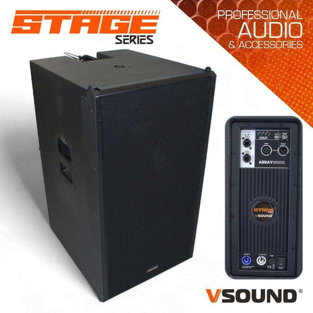 Subwoofer Ativo 2x15" P/ LINE-ARRAY c/ DSP/RJ45 3000W VSOUND - (VSSARRAYR6-SUB)