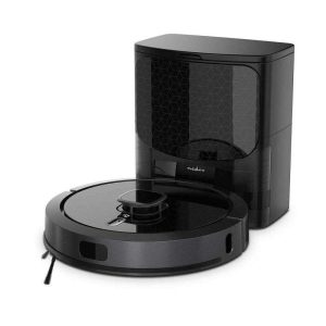 Aspirador Robô Inteligente c/ Base Autolimpeza WiFi NEDIS - (WIFIVCL002CBK)